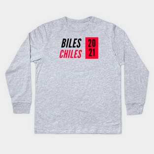 Biles/Chiles 2021 Kids Long Sleeve T-Shirt